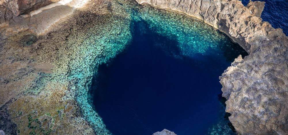 The Blue Hole in Gozo Malta