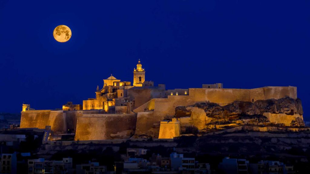 Gozo Cittadella at night