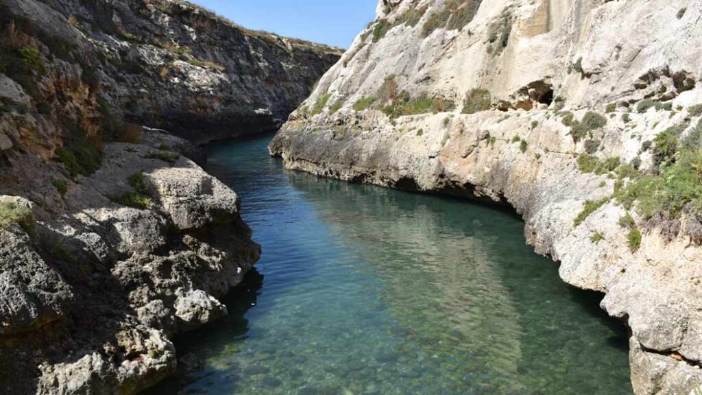 Prestine waters of Gozo on Holiday in Malta